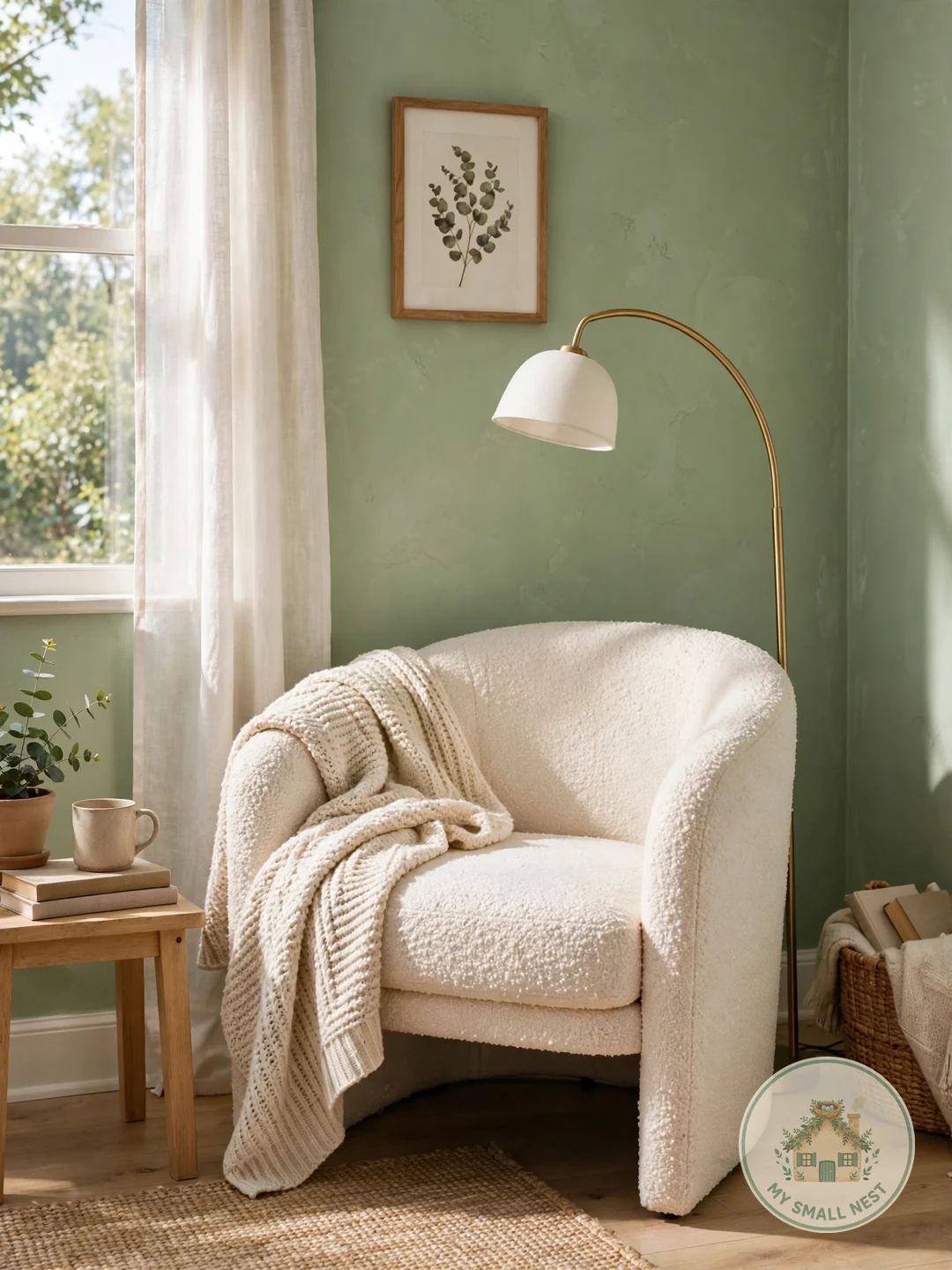 A Slim Floor Lamp in the Dead Corner - bedroom lighting ideas