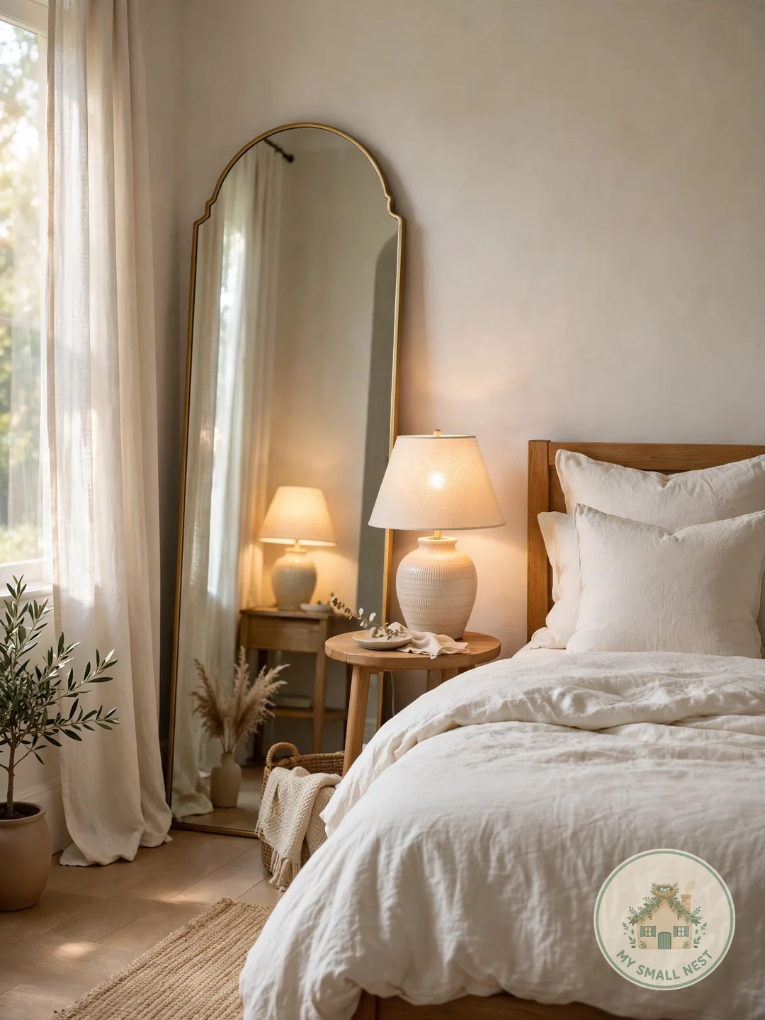 Mirror Plus Lamp Pairing - bedroom lighting ideas