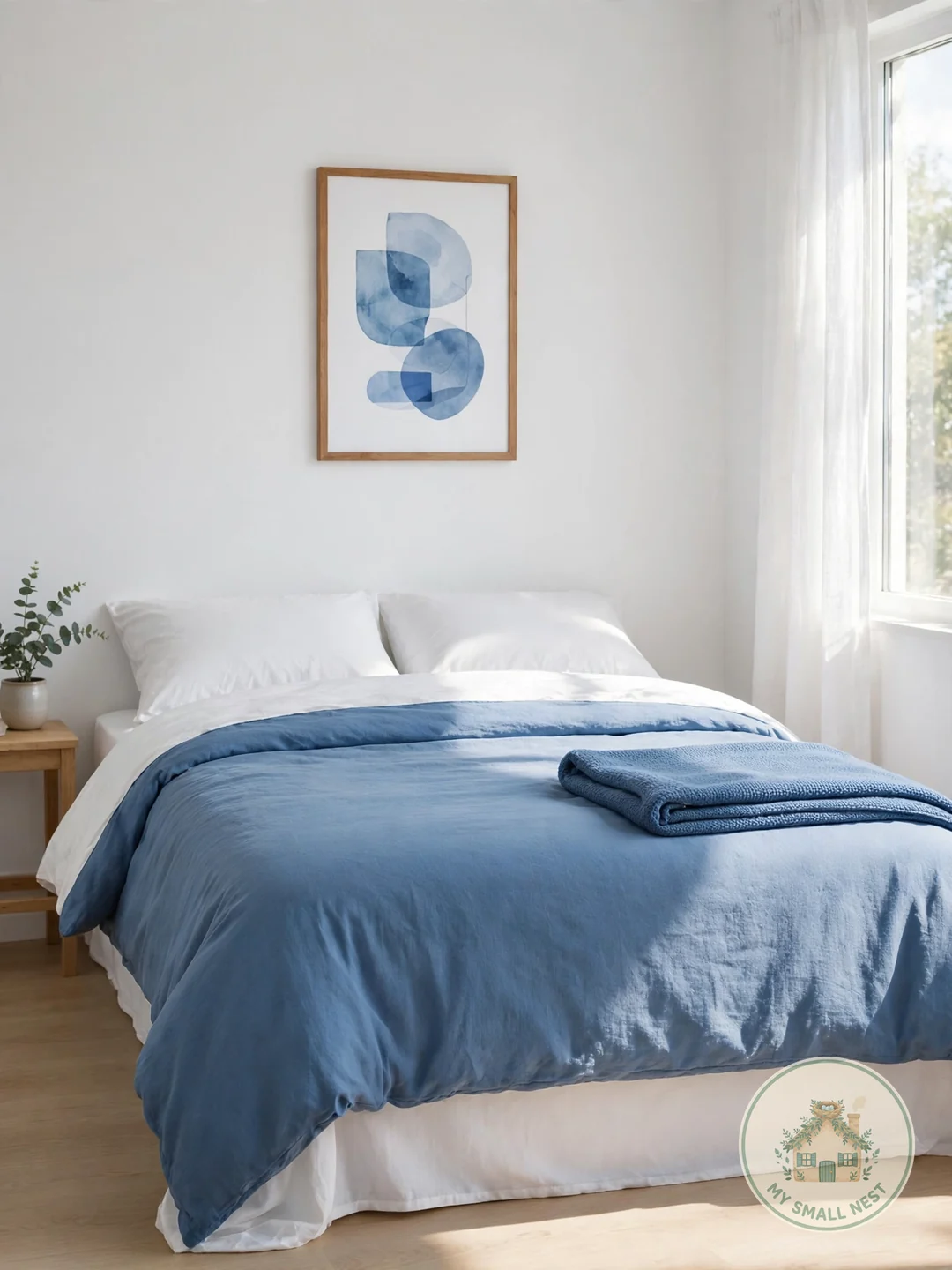 Keep It Minimal Blue - blue dorm rooms