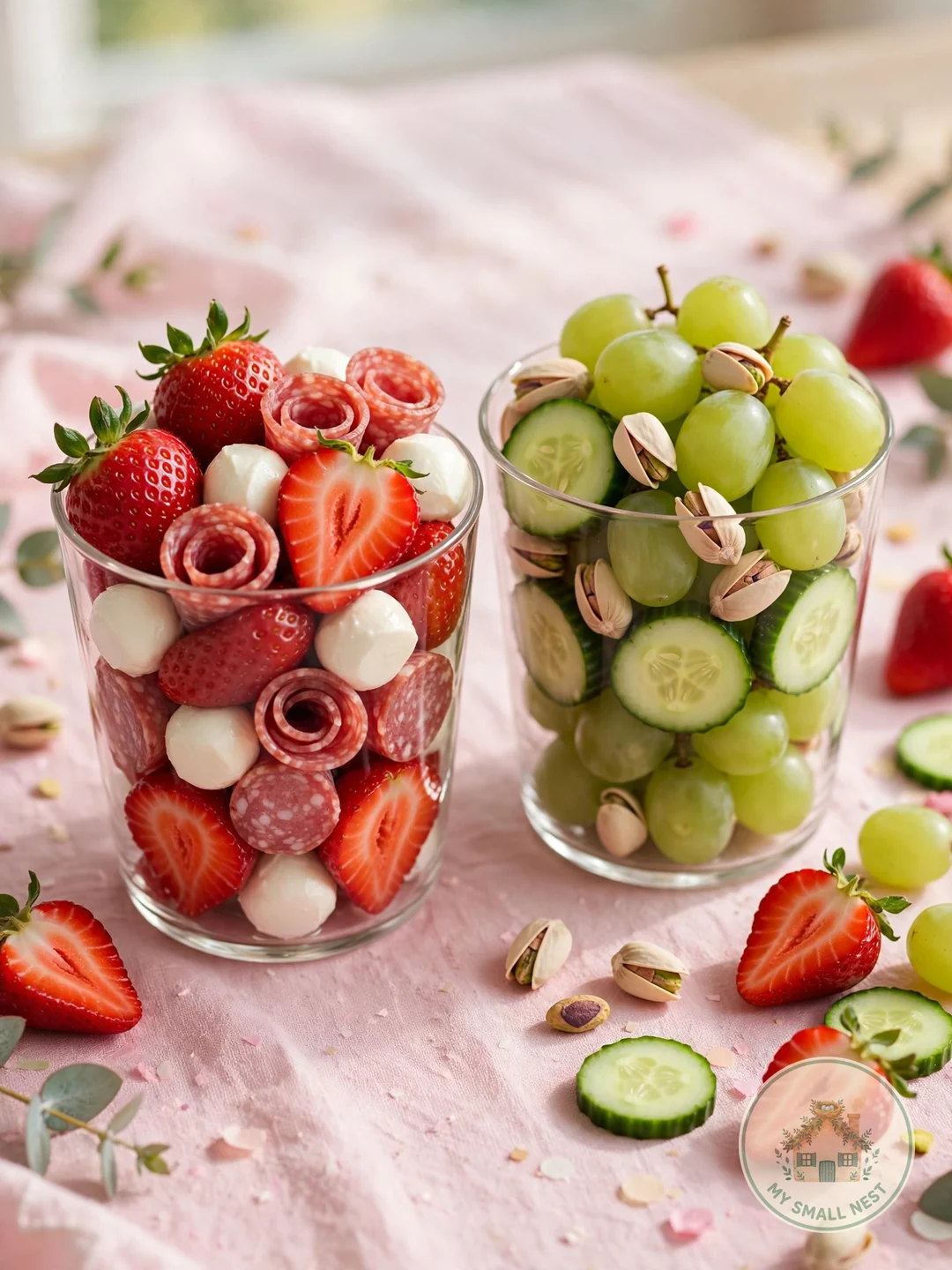 Color-Theme Party Cups - charcuterie cup ideas