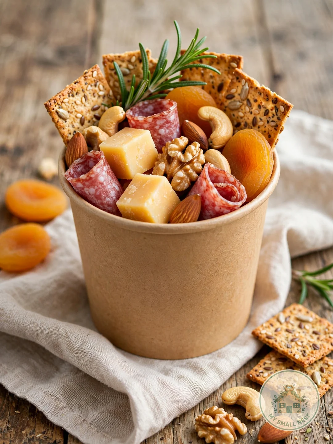 Rustic Farmhouse Cups - charcuterie cup ideas