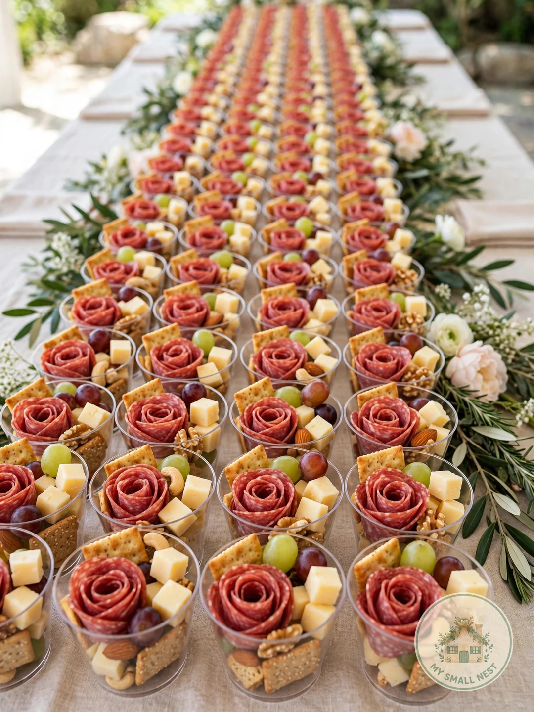 Grazing Cups for Big Crowds - charcuterie cup ideas