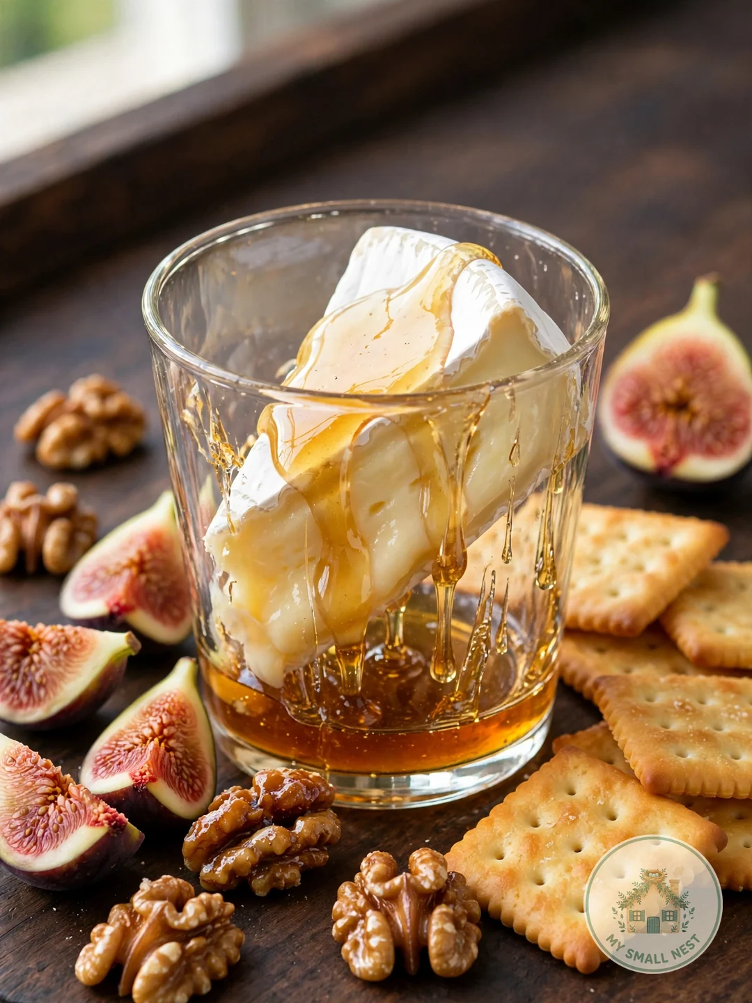 Hot Honey and Brie Cups - charcuterie cup ideas