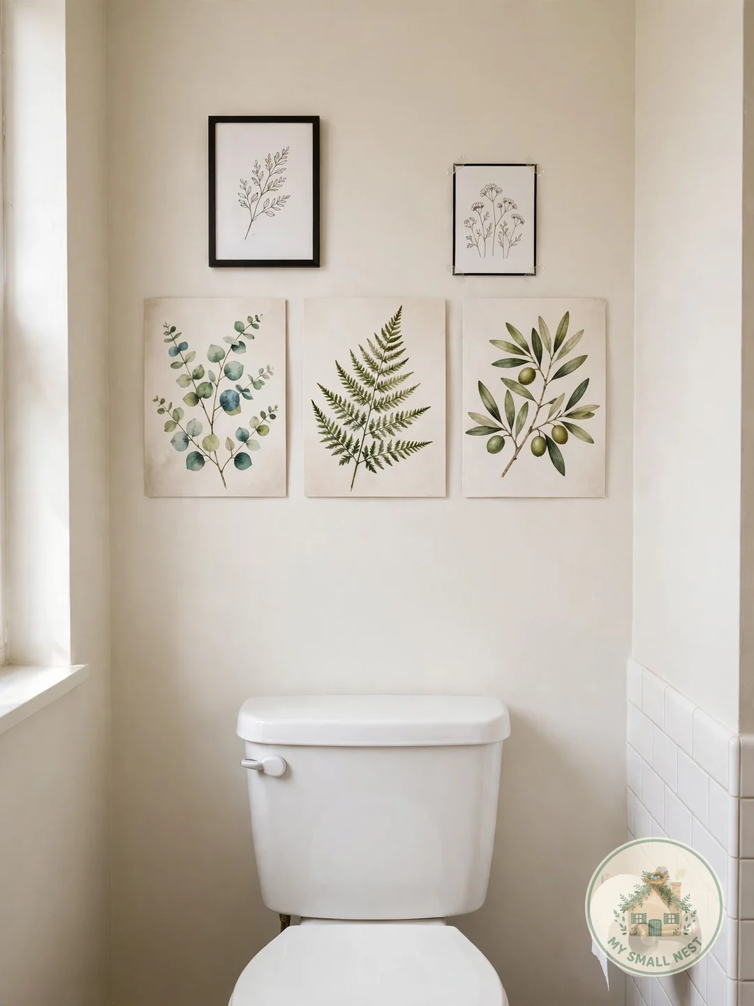 Peel-and-Stick Wall Decor - college apartment bathroom