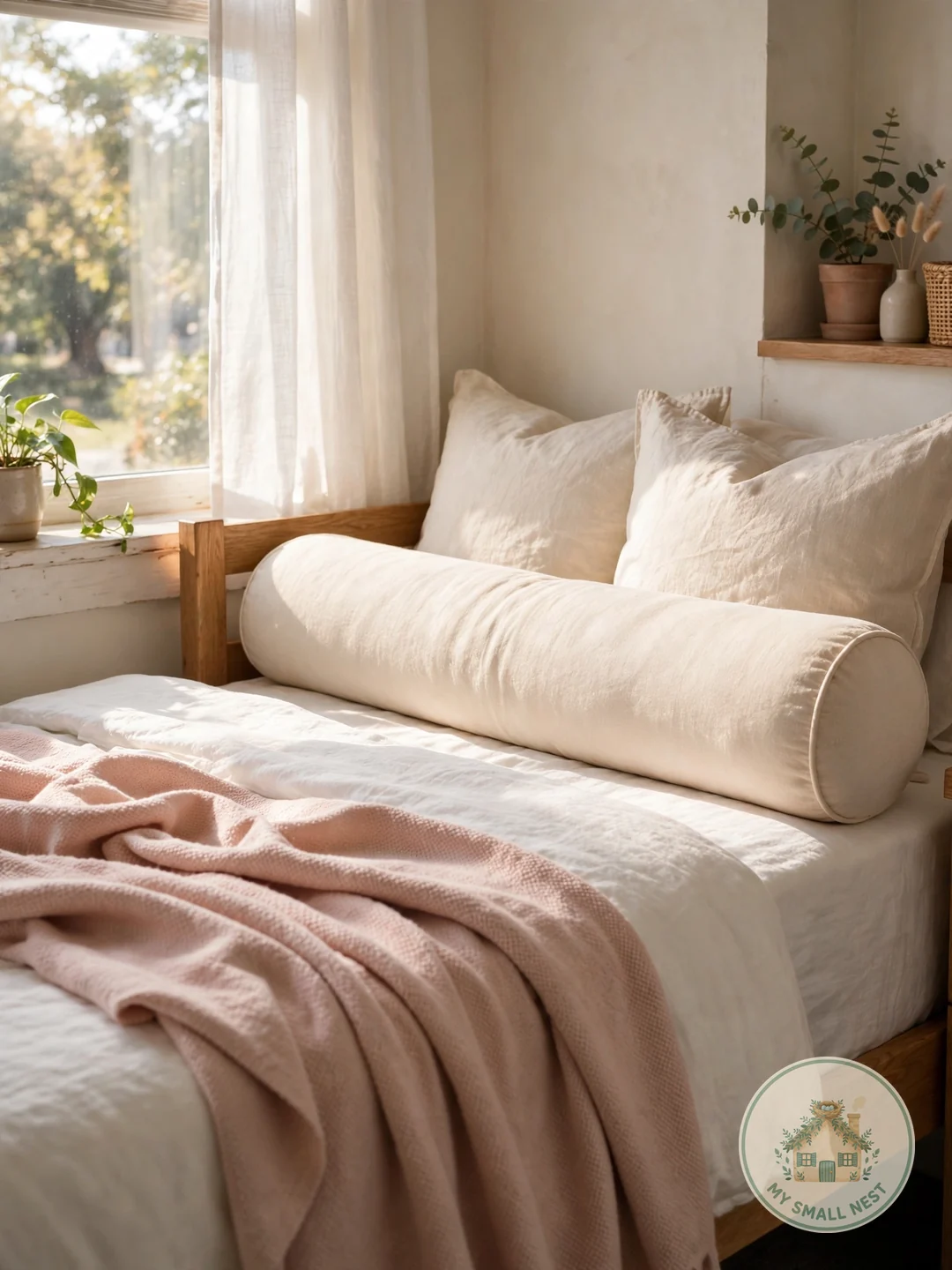 Upgrade With a Plush Headboard Pillow - college dorm room ideas