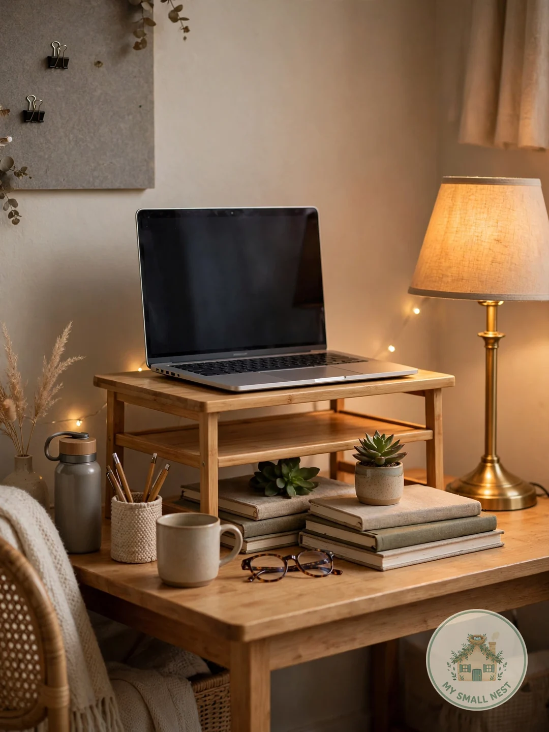 Layer Up a Two-Tier Desktop Organizer - college dorm room ideas
