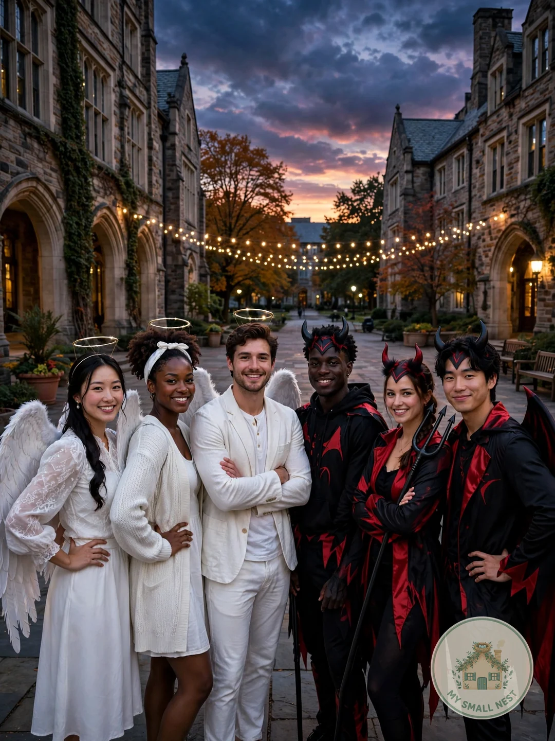 Angels and Devils - college halloween costumes