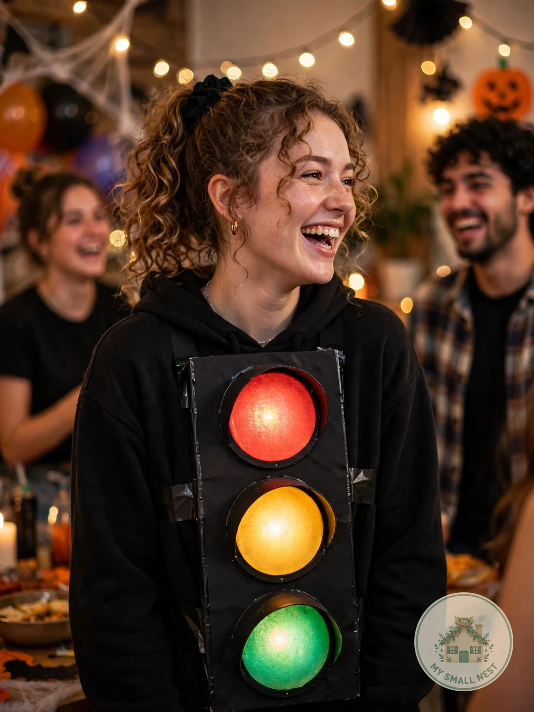 DIY Traffic Light - college halloween costumes