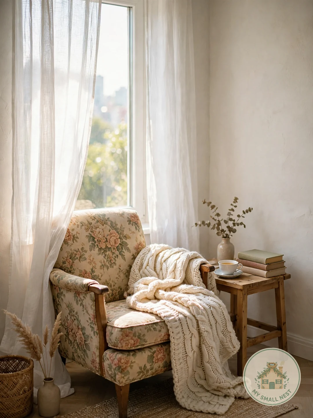 Cozy Reading Nook by the Window - cottagecore decor