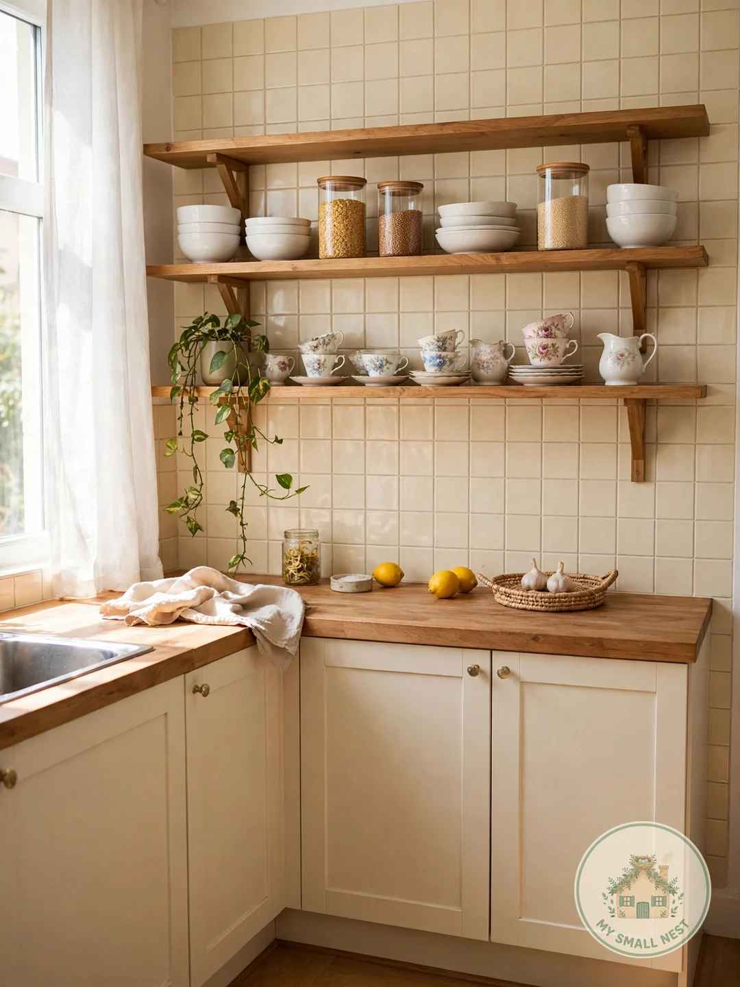 Open Shelving With Everyday Charm - cottagecore decor