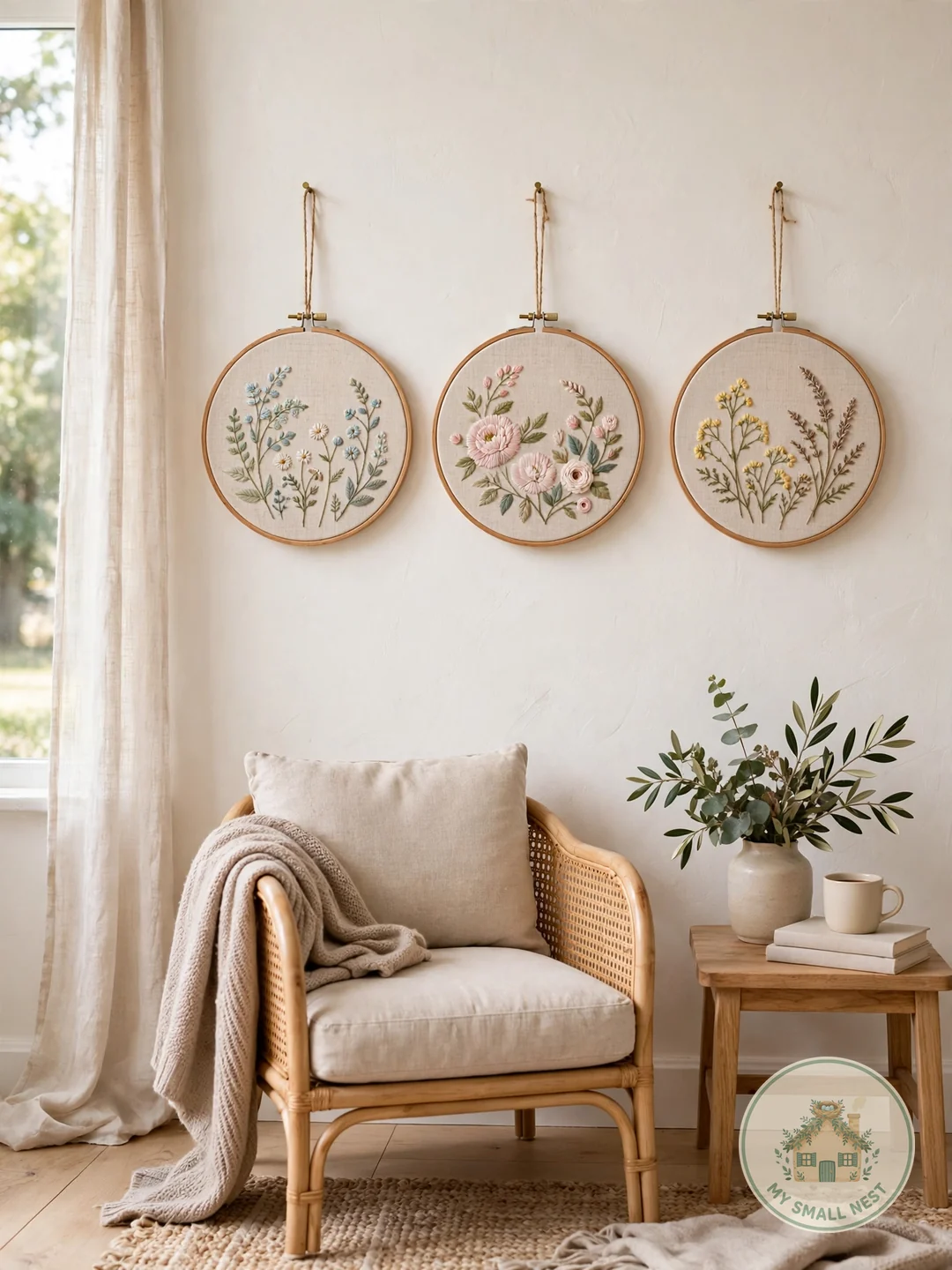 Fabric Panel Wall Hangings - diy wall art