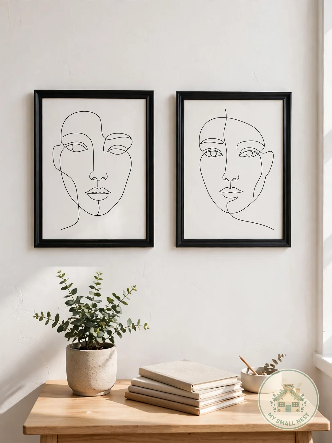 Minimalist Line Art Drawn by Hand - diy wall art