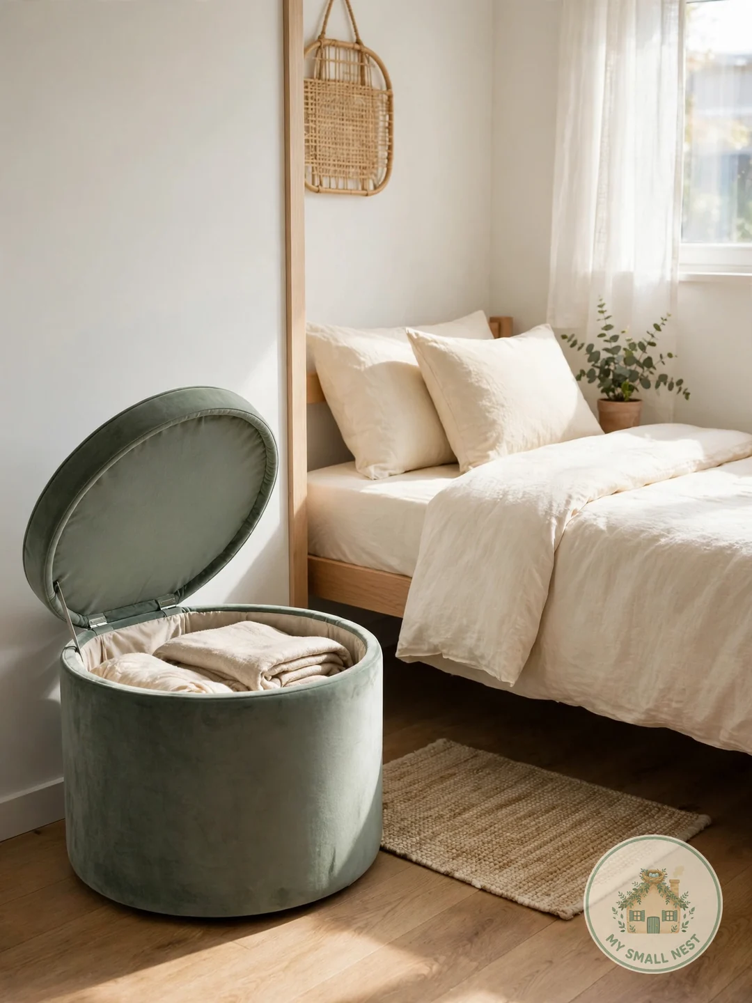 A Storage Ottoman That Seats Your Friends - dorm room decor ideas