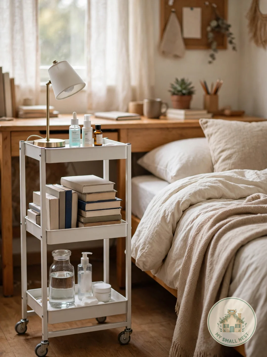 A Slim Rolling Cart That Goes Anywhere - dorm room decor ideas