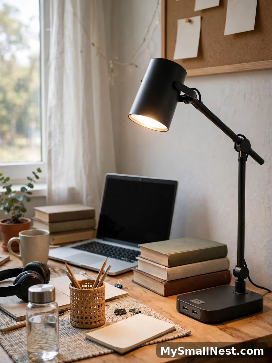 Light Your Desk Right (with USB Ports) - dorm room essentials for guys