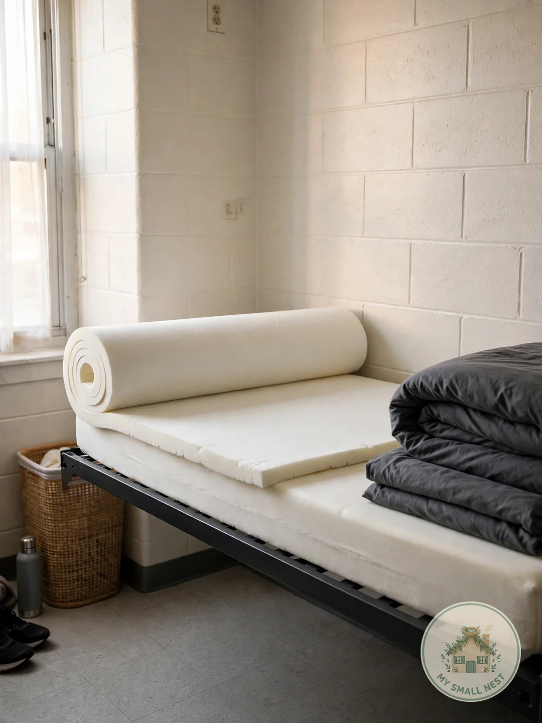 Upgrade to a Thick Memory Foam Mattress Topper - dorm room ideas for guys