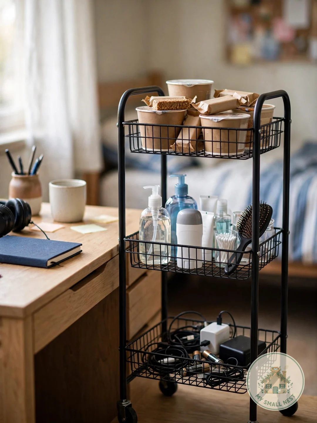 Set Up a Mini Fridge Snack Station - dorm room ideas for guys
