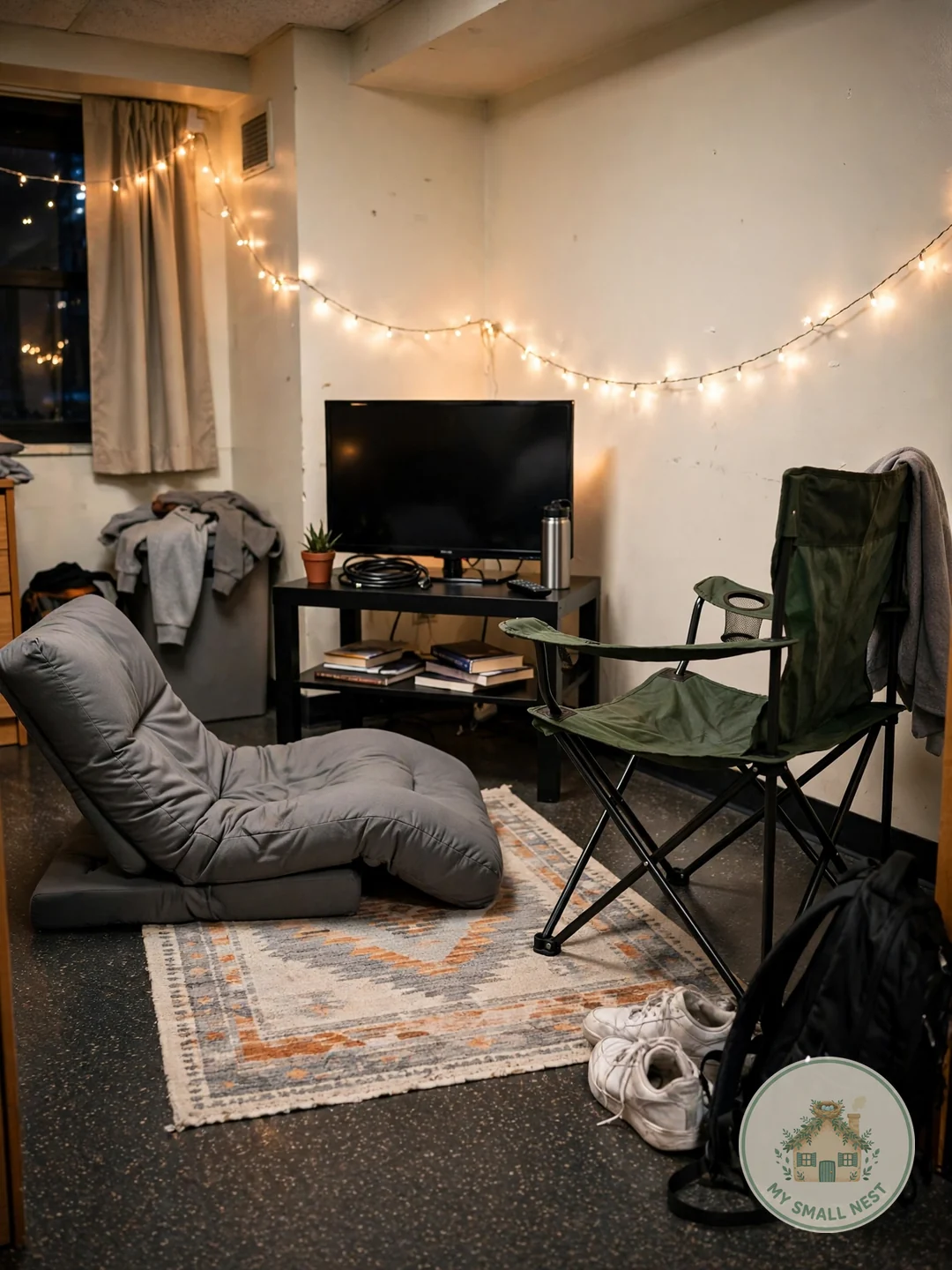 Build a Compact TV Corner for Movie Nights - dorm room ideas for guys