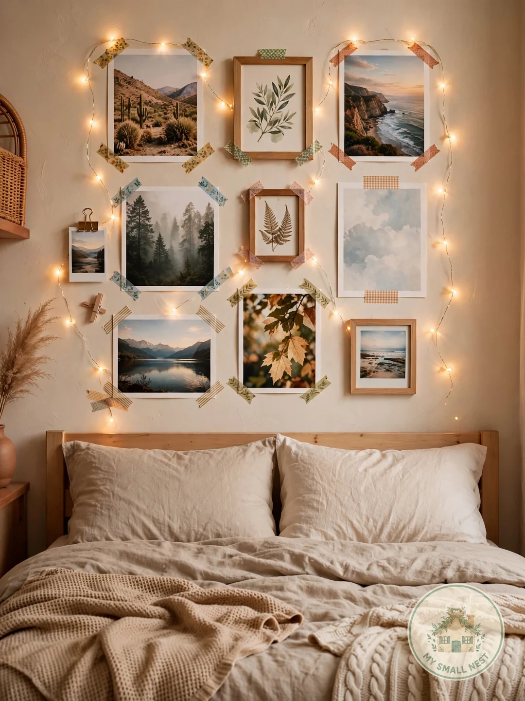 Create a Photo Wall - dorm room inspo