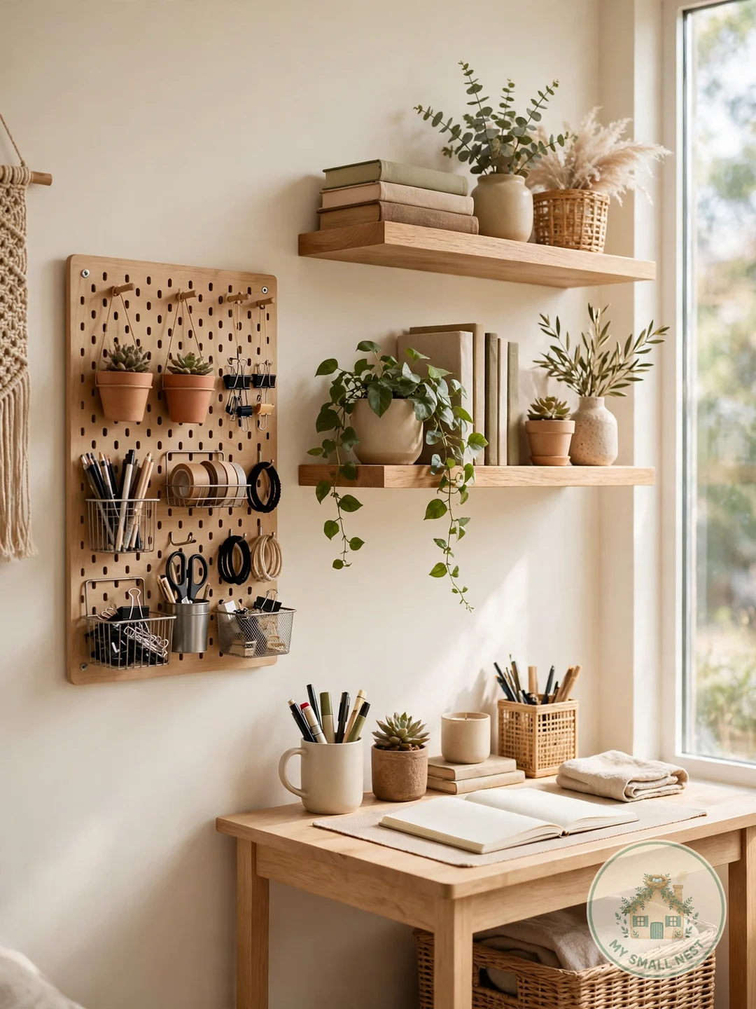 Add Floating Shelves for Storage - dorm room inspo