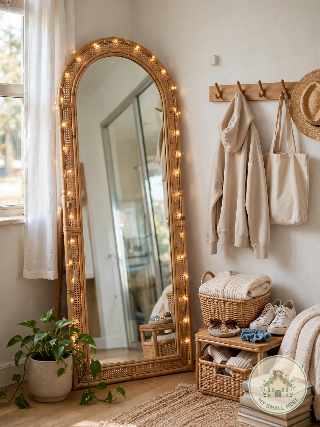 Style an Aesthetic Mirror Corner - dorm room inspo