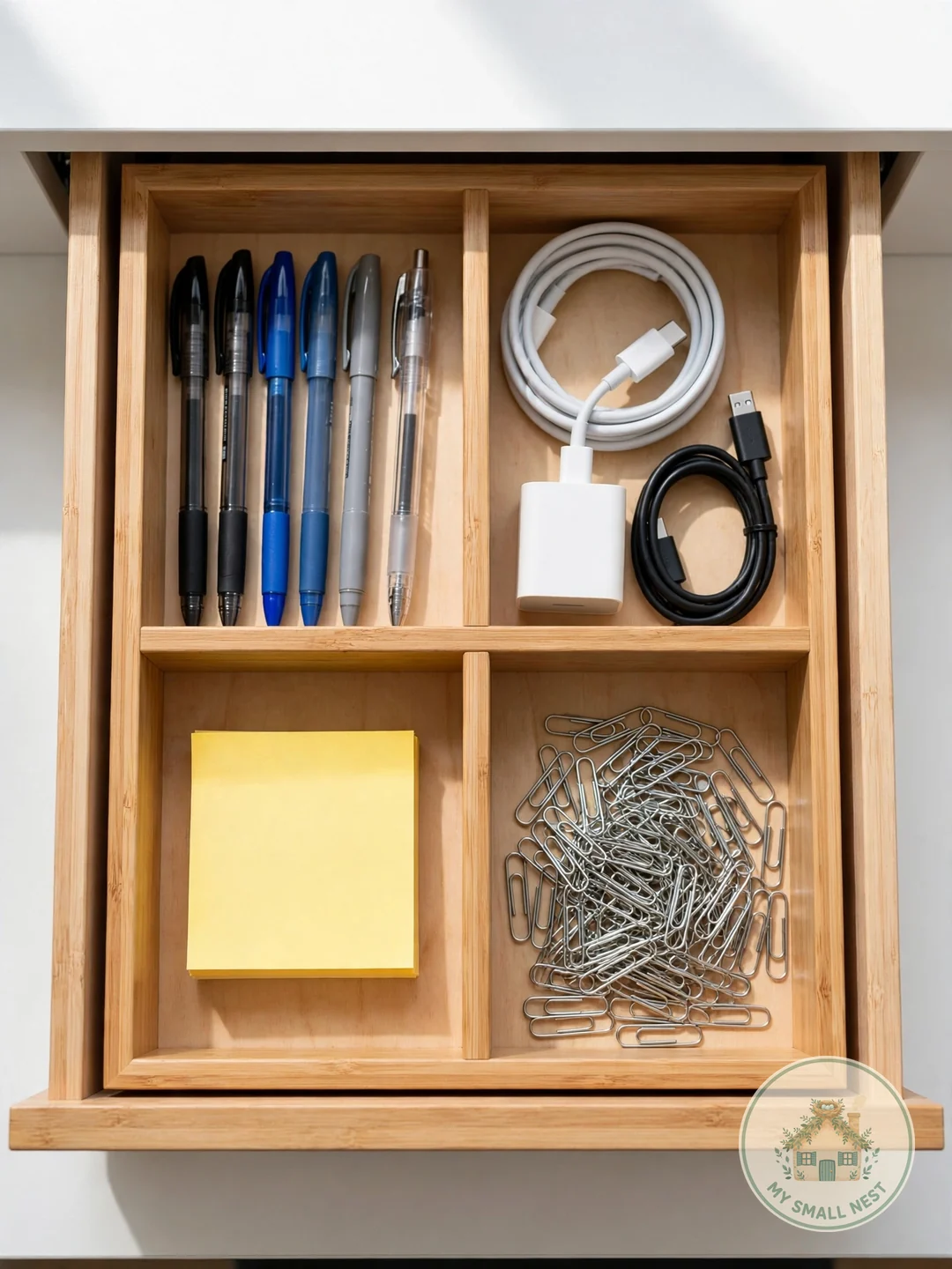 Desk Drawer Dividers That Actually Fit - dorm room organization ideas