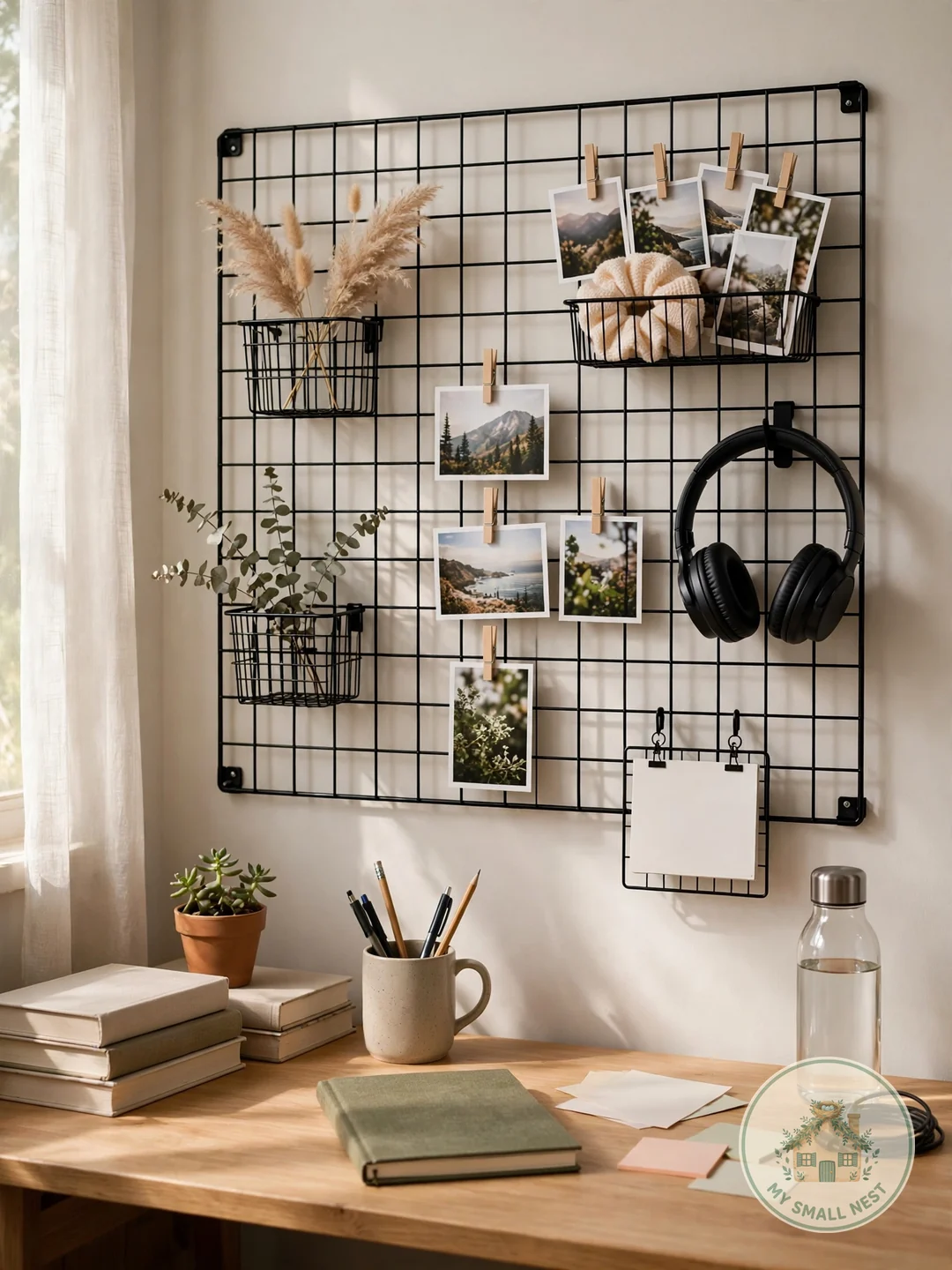 Damage-Free Adhesive Wall Shelves - dorm room organization ideas