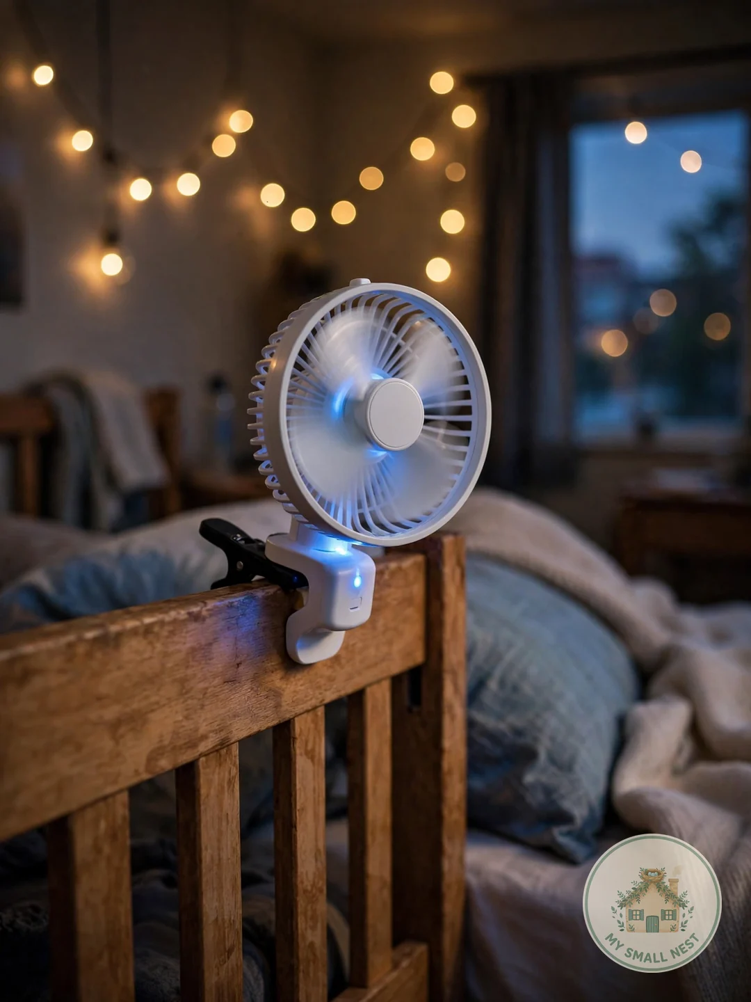 Bedside Clip-On Fan - freshman dorm supplies