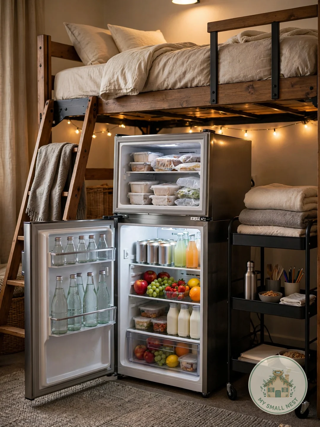 Mini Fridge with Freezer Compartment - freshman dorm supplies