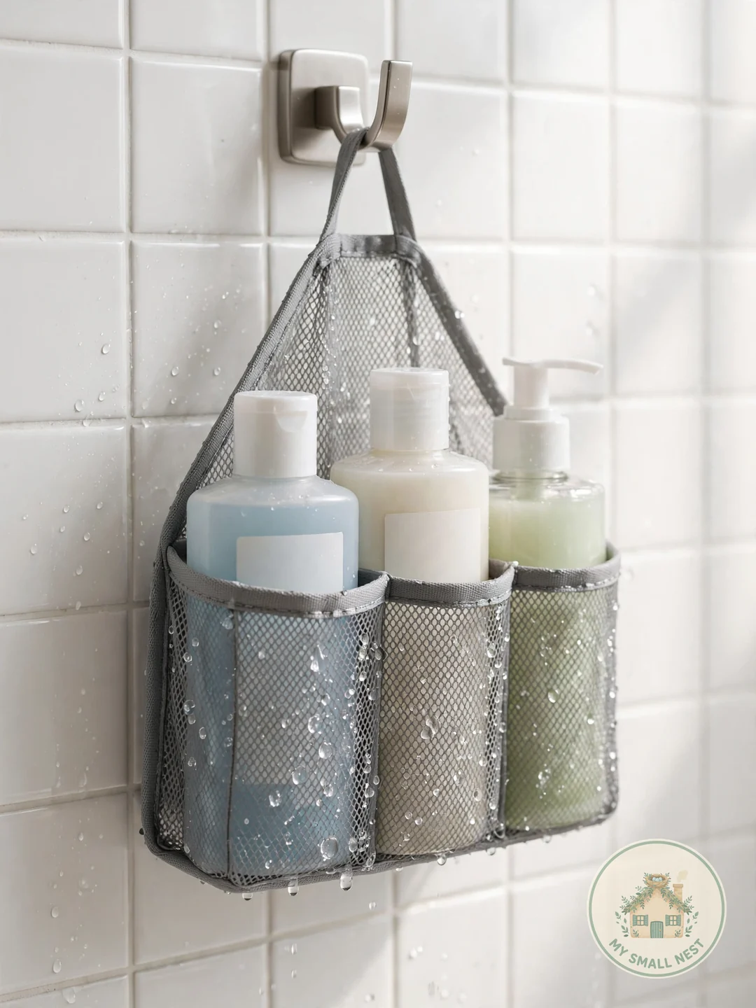 Quick-Dry Mesh Shower Caddy - freshman dorm supplies