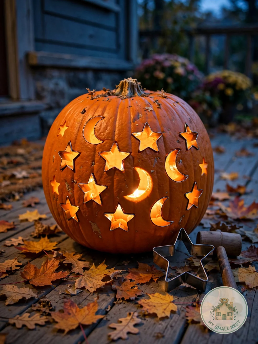 Cookie-Cutter Shape Magic - easy pumpkin carving ideas