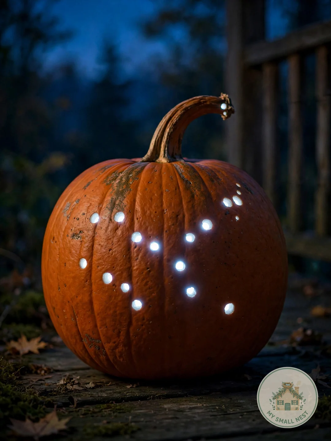 Drill-Bit Dot Constellation - easy pumpkin carving ideas
