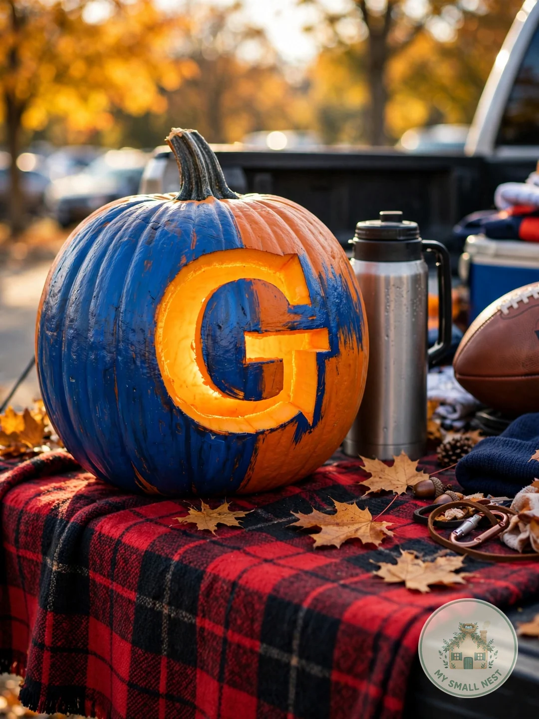 Team Spirit Logo Pumpkin - easy pumpkin carving ideas