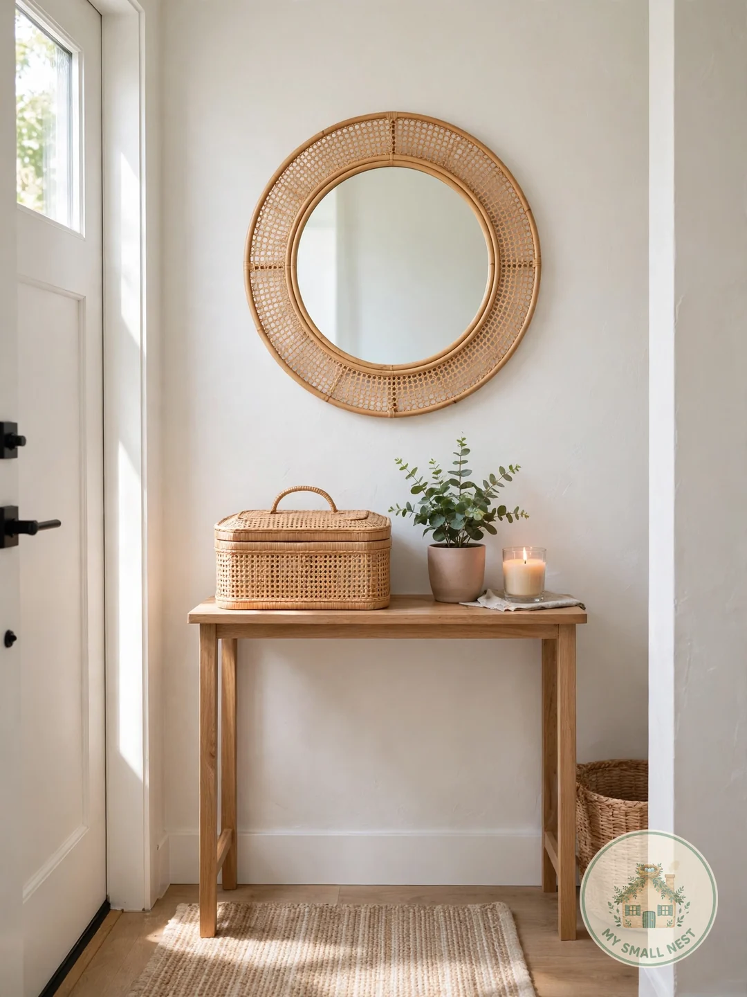 Hide Mail in a Lidded Box - entryway table decor