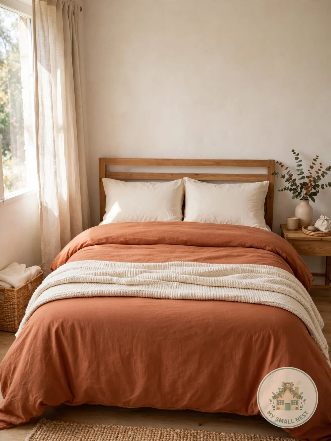 Switch to a Warm-Toned Duvet Cover - fall bedroom ideas