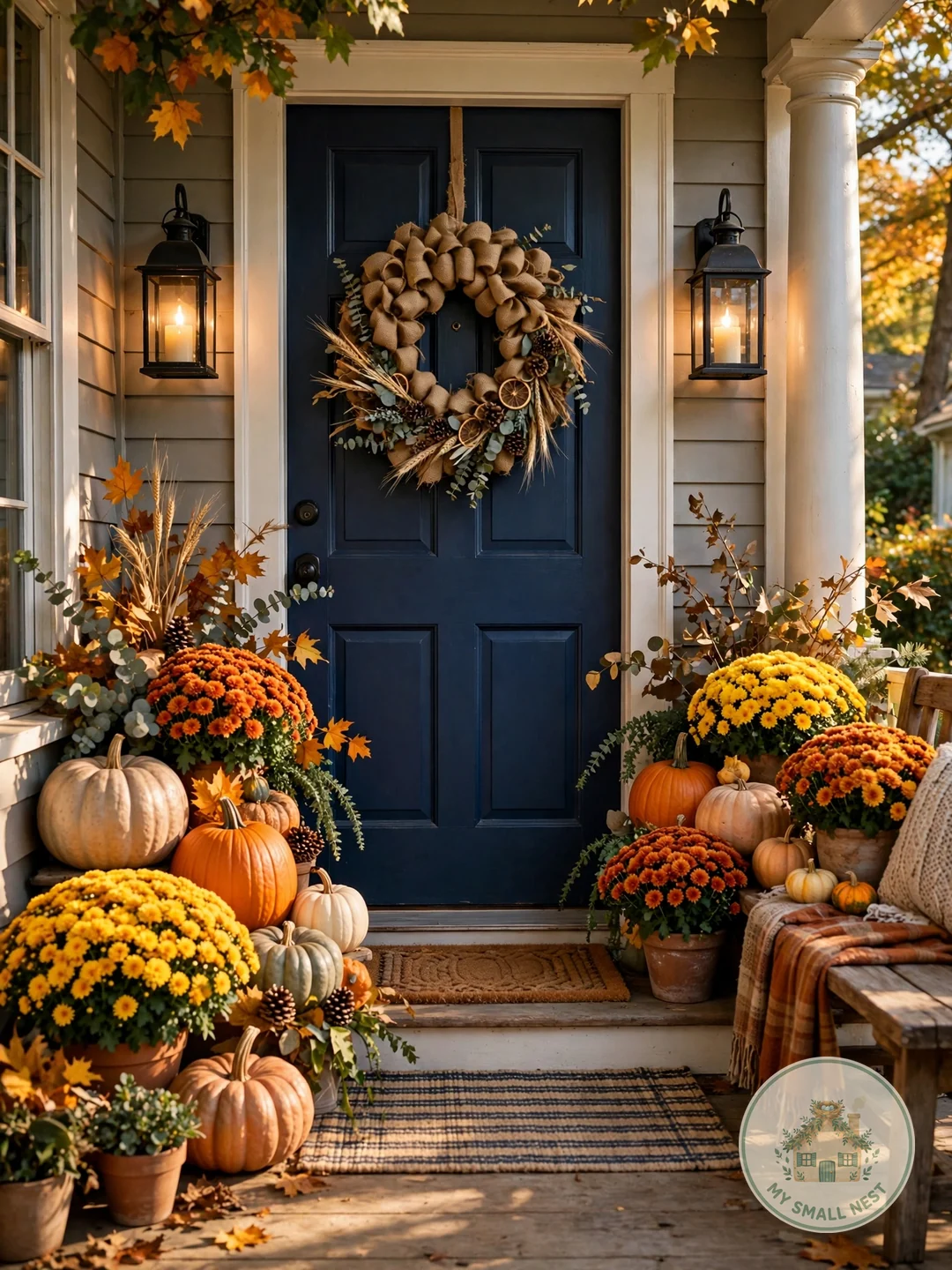 Fall Front Porch Decor Ideas on a Budget