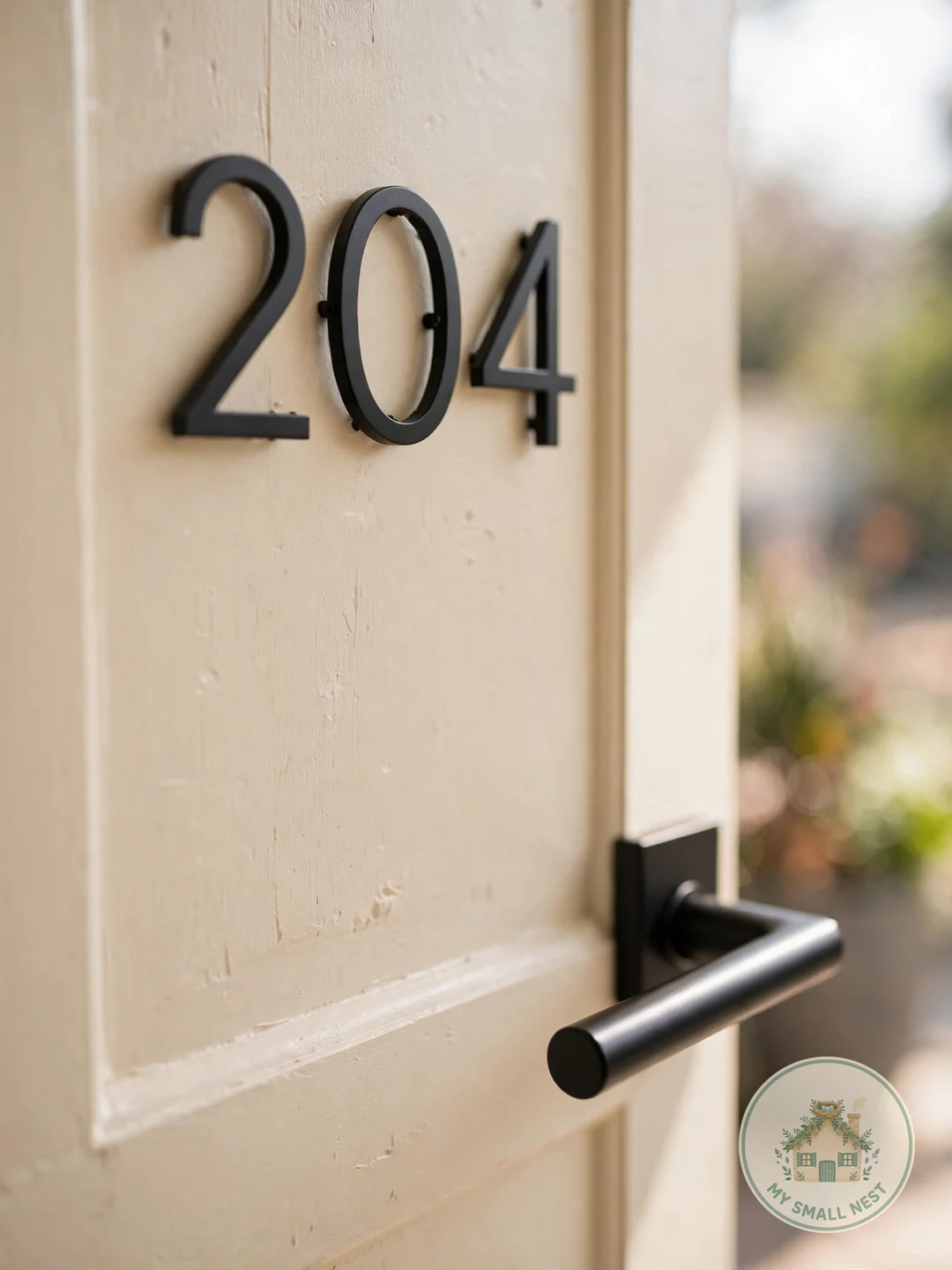 Upgraded Numbers and Hardware - front door decor