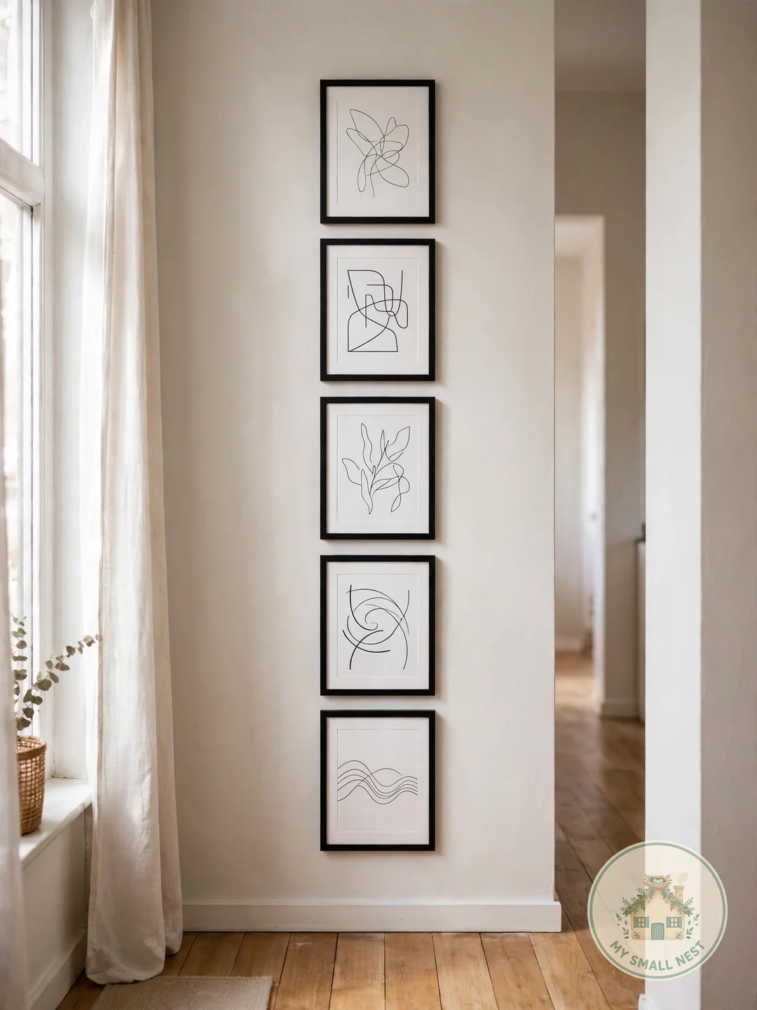 The Single-Column Vertical Stack - gallery wall ideas