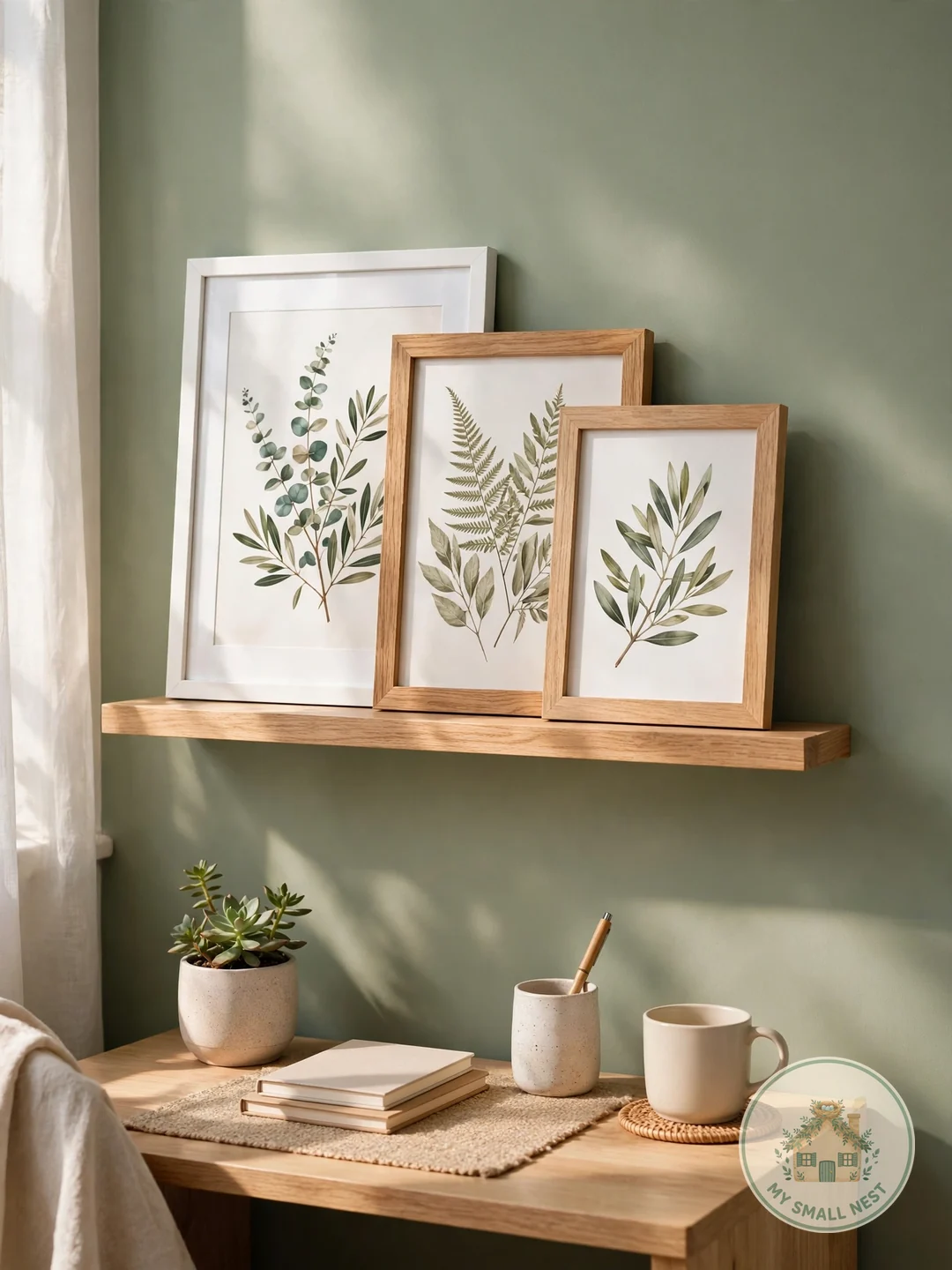 Ledge Shelf Gallery Wall - gallery wall ideas