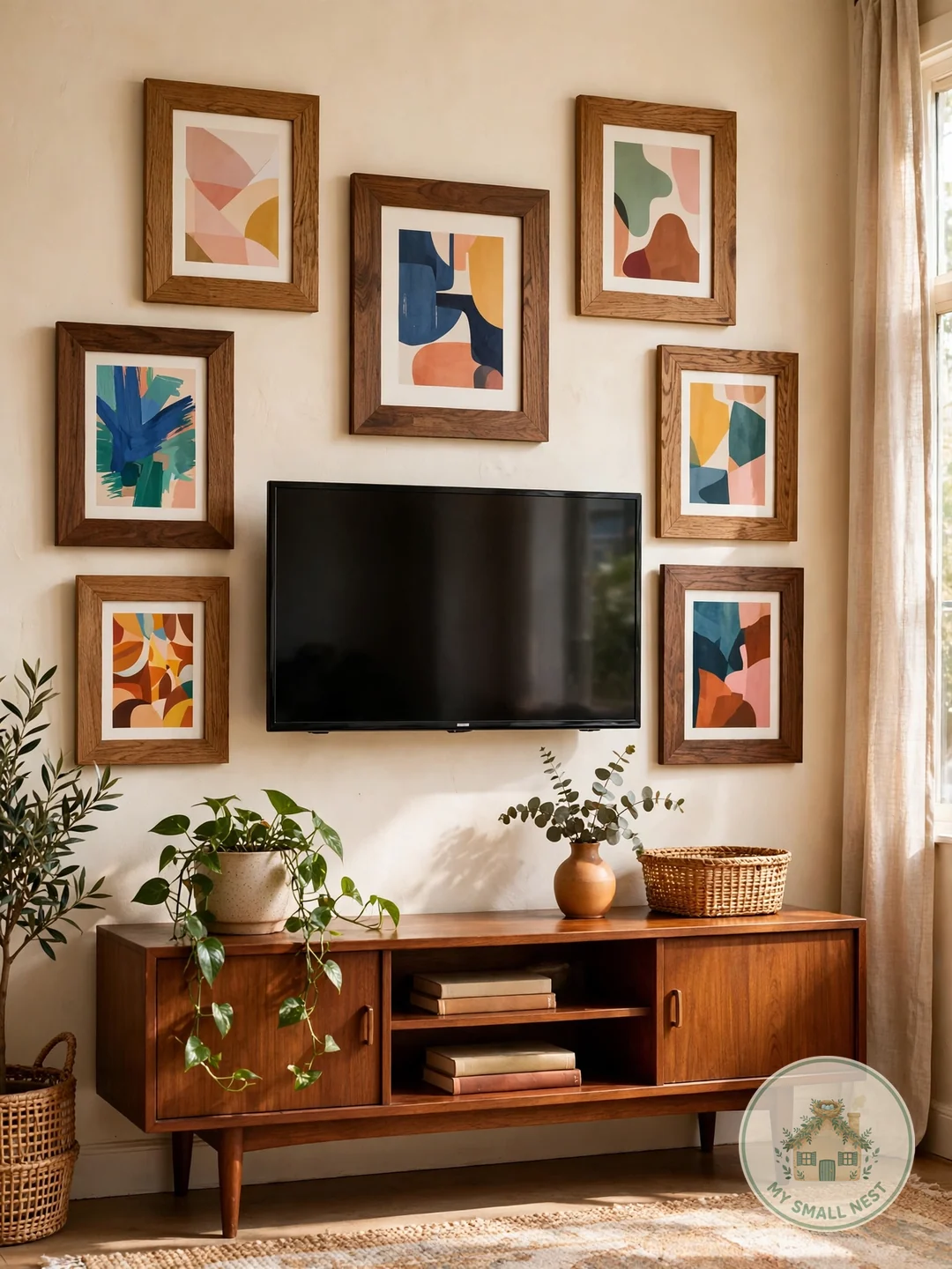 Around-the-TV Gallery Wall - gallery wall ideas