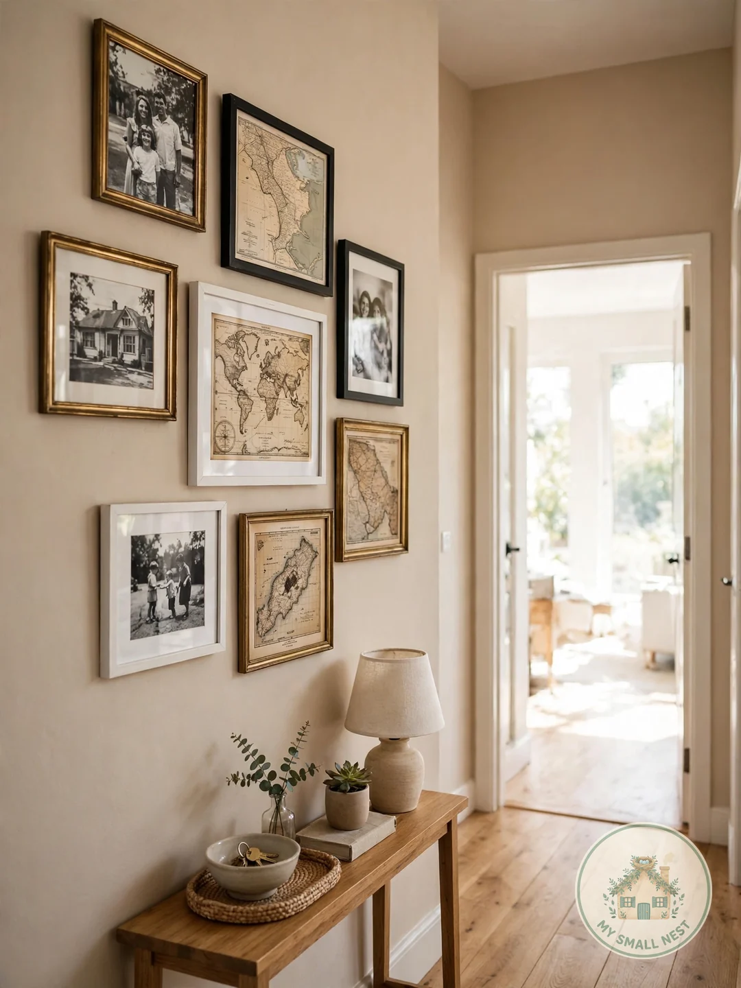 Staircase-Free Hallway Gallery - gallery wall ideas