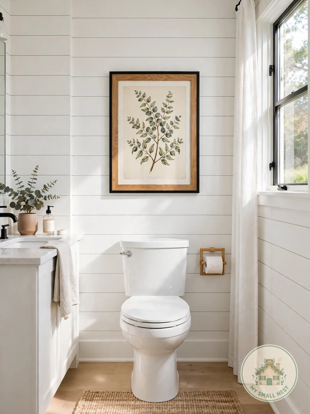 Hang Guest-Friendly Wall Art - guest bathroom decor ideas