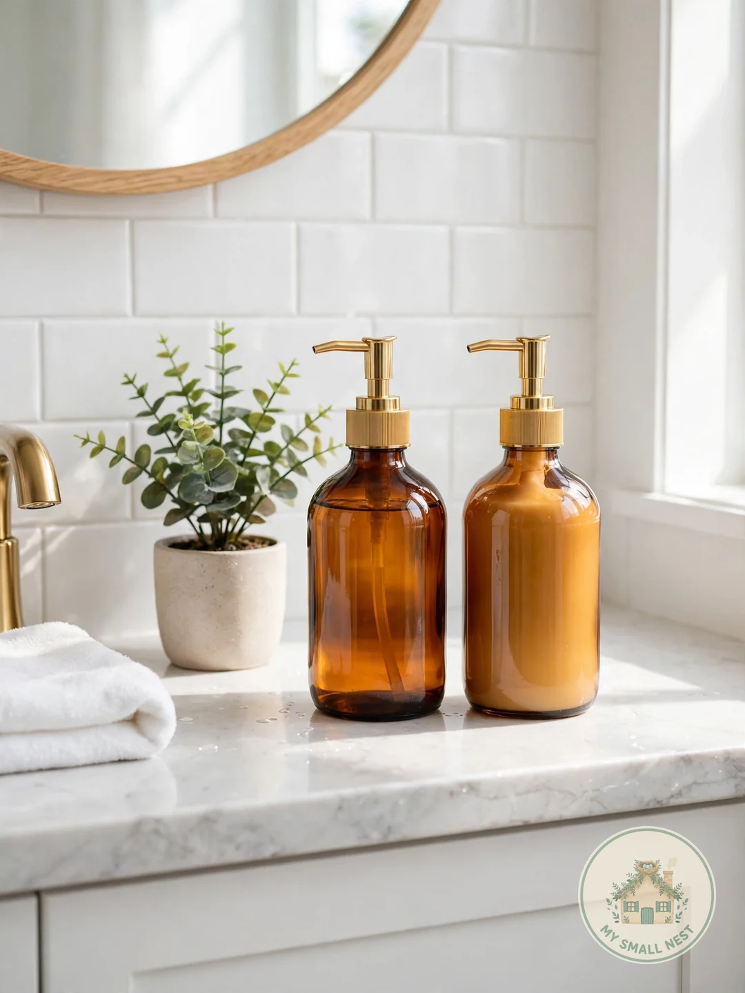 Upgrade to Matching Soap Dispensers - guest bathroom decor ideas