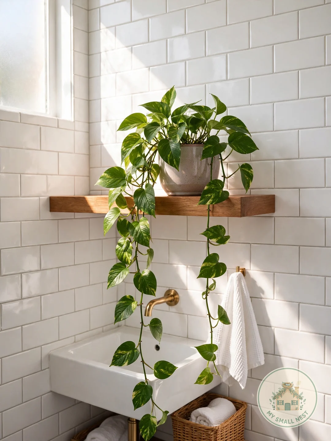Add a Humidity-Loving Plant - guest bathroom decor ideas