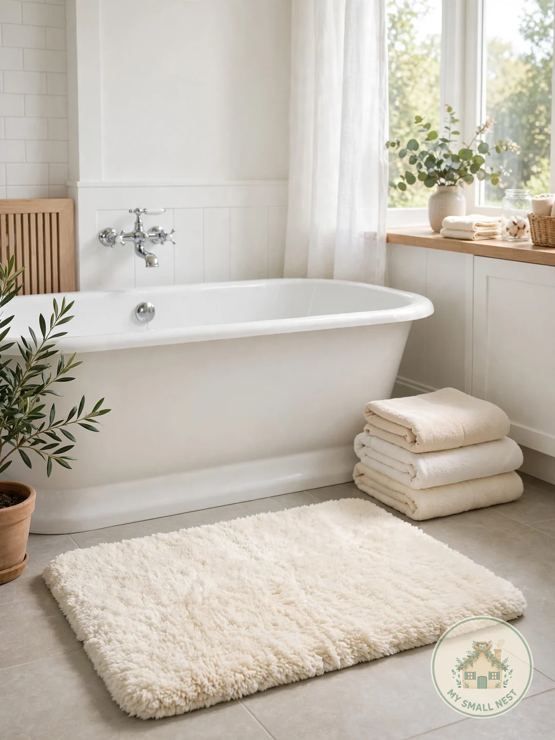 Upgrade the Bath Mat - guest bathroom decor ideas
