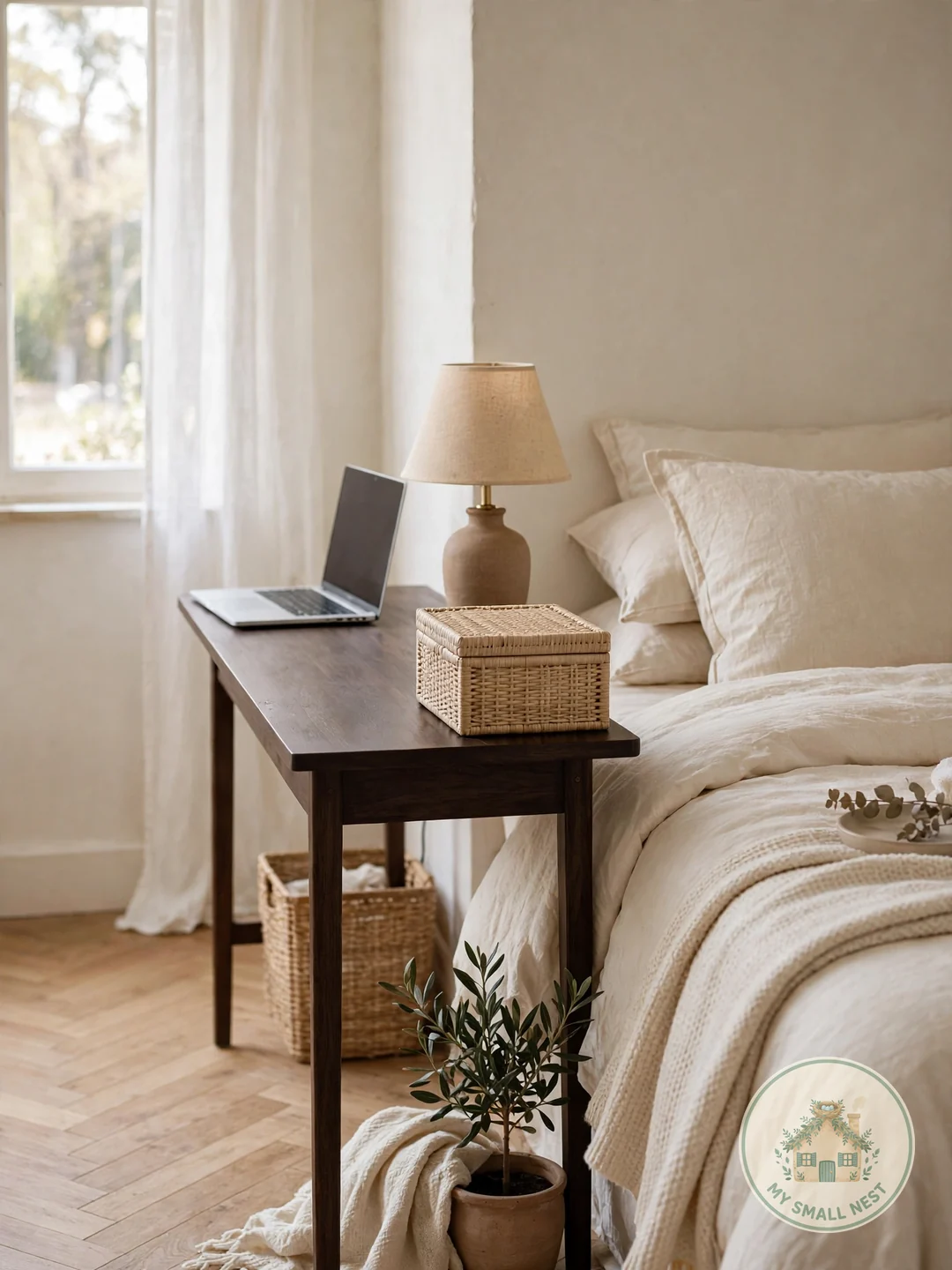 Bedside Desk for Studio Living - home office nook ideas