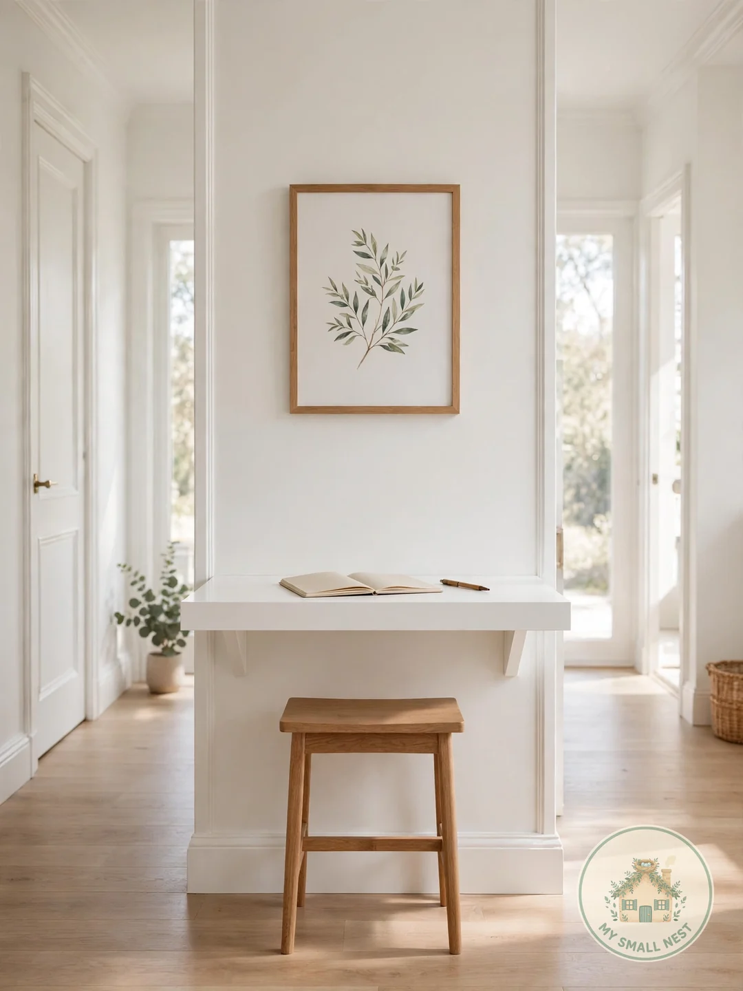 Hallway Desk Nook - home office nook ideas