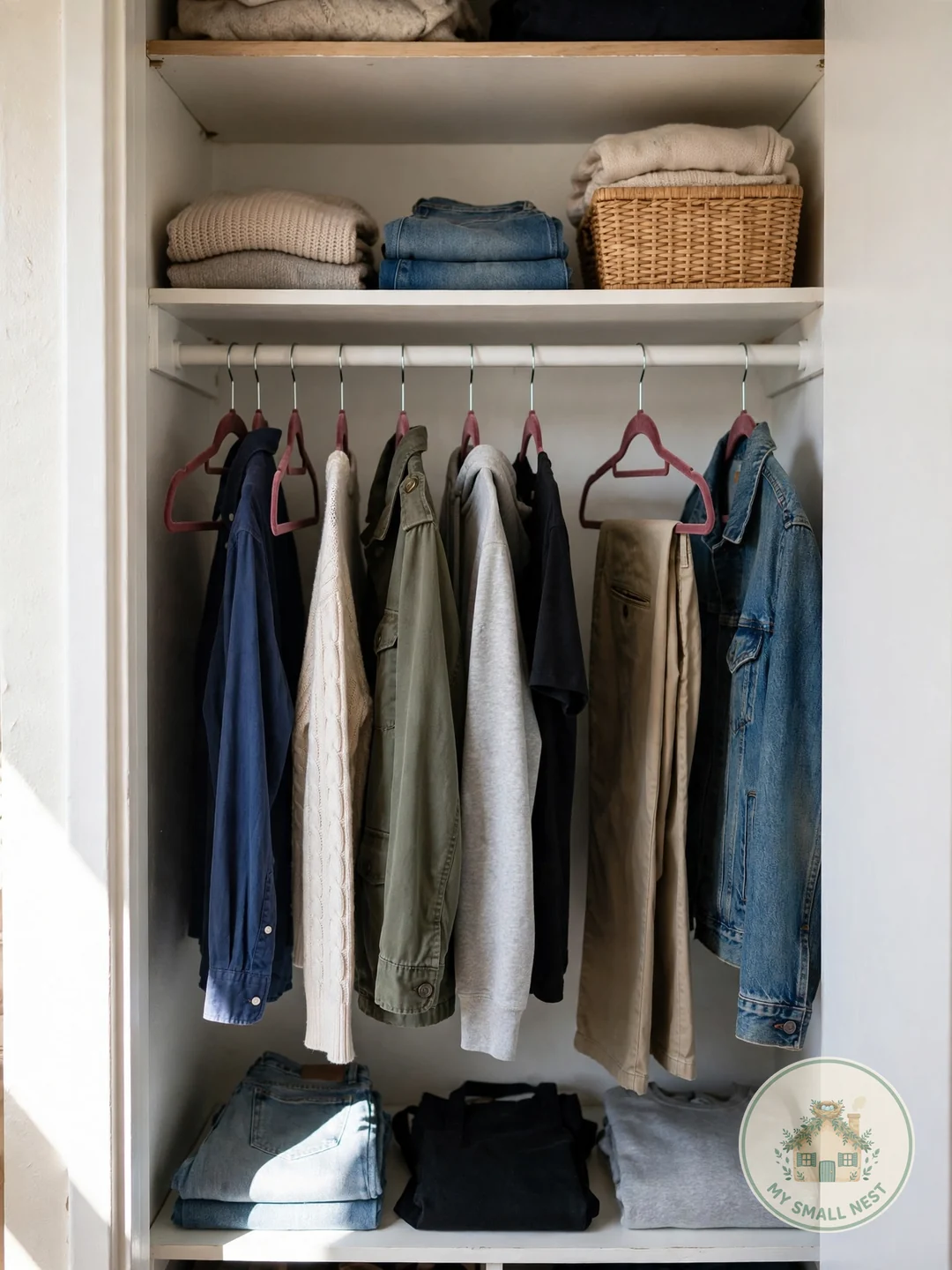 Switch to Slim Velvet Hangers - dorm closet organization