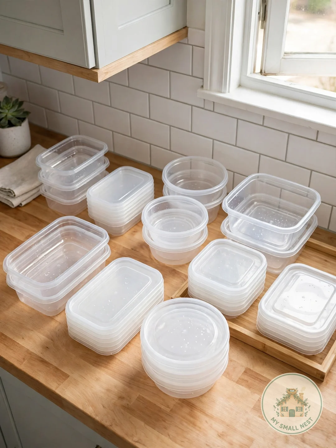 Purge and Match Every Piece First - organize tupperware
