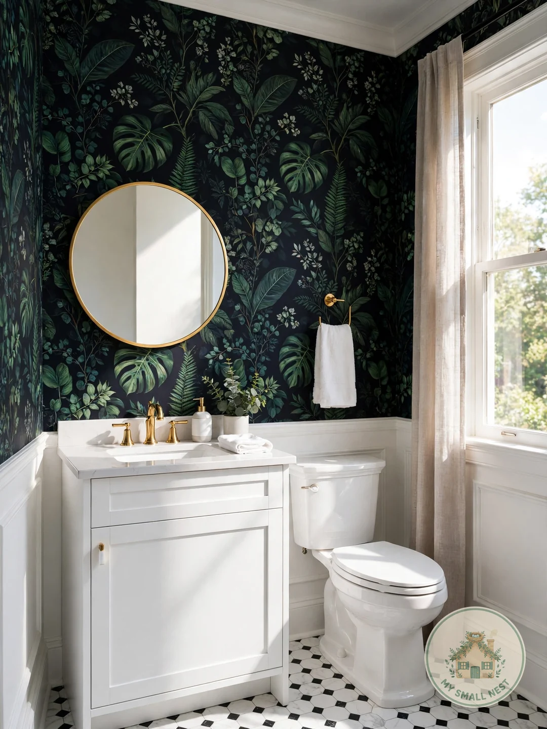 Go Bold With Wallpaper - half bath decor ideas
